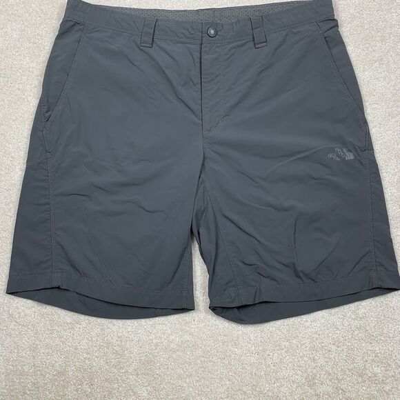 The North Face Shorts Mens 38 Gray Chino Casual Hiking Hiker Outdoor Cotton Hike - Picture 5 of 12